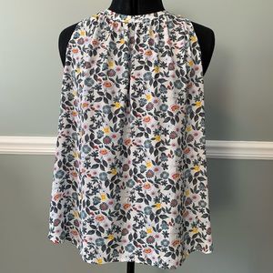 LOFT sleeveless floral blouse large